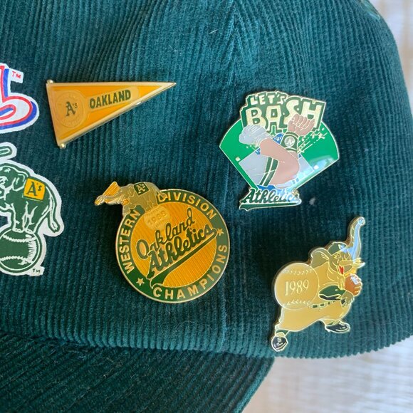 Oakland Athletic A’s Hat World Series 1989 Corduroy Green Supreme - Picture 16 of 16
